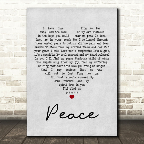 Michael McDonald Peace Grey Heart Song Lyric Music Print
