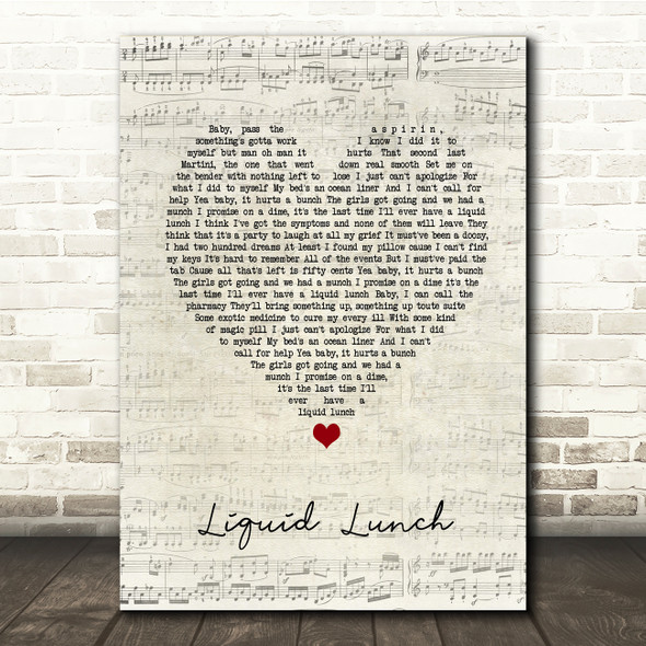 Caro Emerald Liquid Lunch Script Heart Song Lyric Music Print