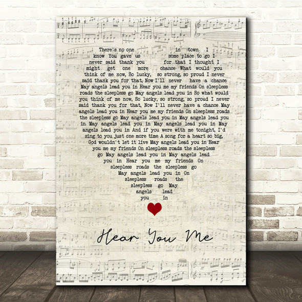 Jimmy Eat World Hear You Me Script Heart Song Lyric Music Print