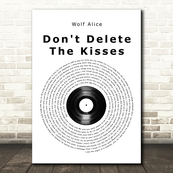 Wolf Alice Don't Delete The Kisses Vinyl Record Song Lyric Music Print