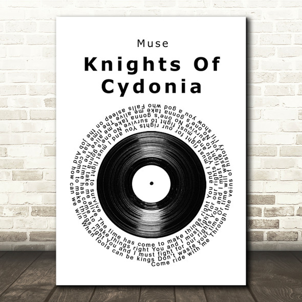 Muse Knights Of Cydonia Vinyl Record Song Lyric Music Print