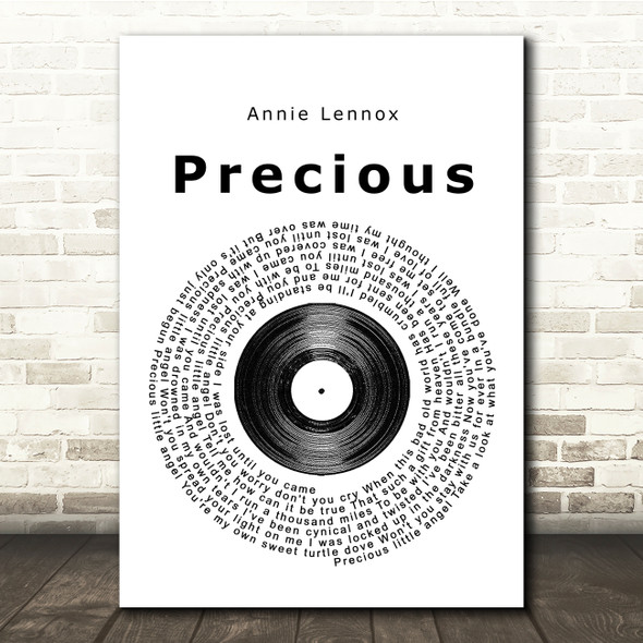 Annie Lennox Precious Vinyl Record Song Lyric Music Print