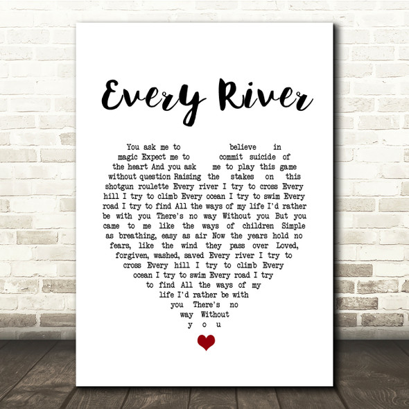 Runrig Every River White Heart Song Lyric Music Print