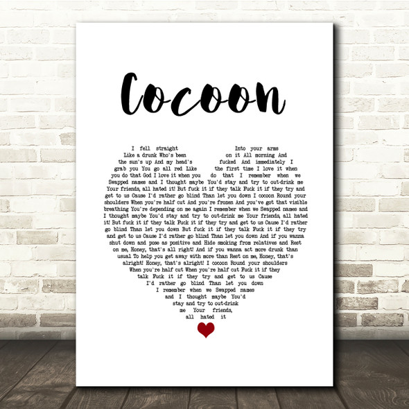 Catfish And The Bottlemen Cocoon White Heart Song Lyric Music Print