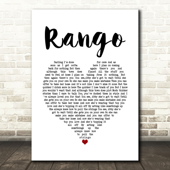 Catfish And The Bottlemen Rango White Heart Song Lyric Music Print