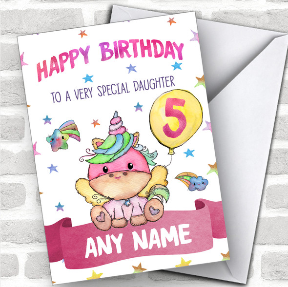 Personalized Girls Birthday Card Unicorn 8Th 9Th 10Th 11Th 12Th 13Th Daughter