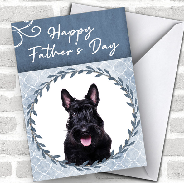 Scottish Terrier Dog Traditional Animal Personalized Father's Day Card