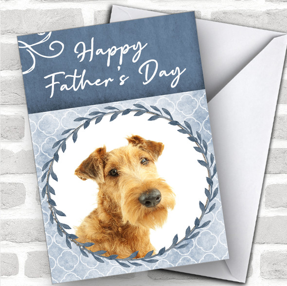 Irish Terrier Dog Traditional Animal Personalized Father's Day Card