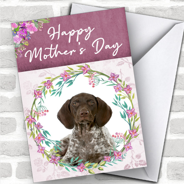 German Shorthaired Pointer Dog Traditional Animal Personalized Mother's Day Card