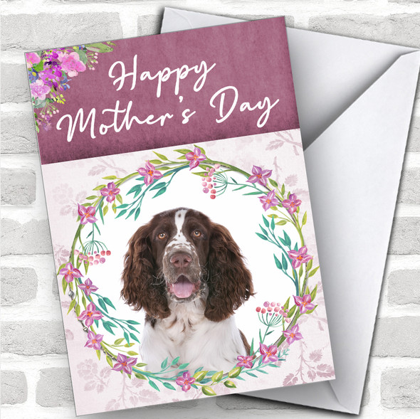 English Springer Spaniel Dog Traditional Animal Personalized Mother's Day Card