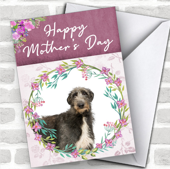 Scottish Deerhound Dog Traditional Animal Personalized Mother's Day Card