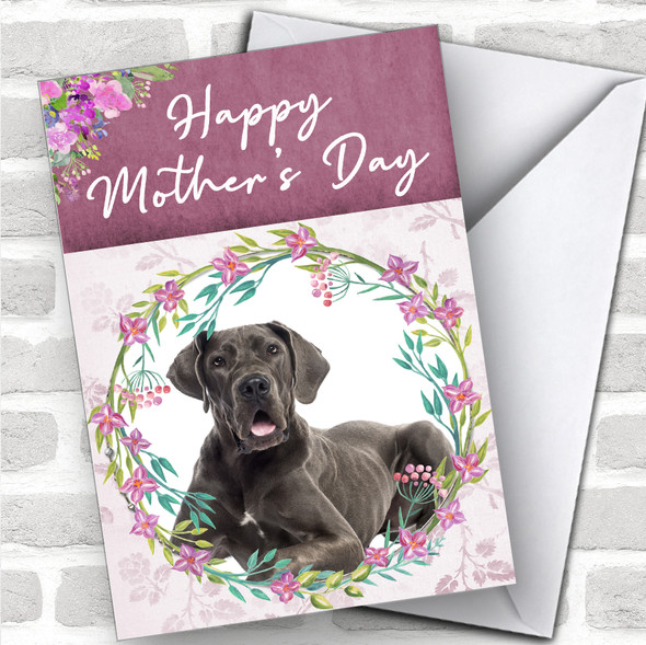 Great Dane Dog Traditional Animal Personalized Mother's Day Card