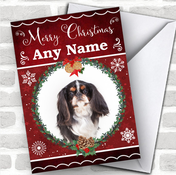 English Toy Spaniel Dog Traditional Animal Personalized Christmas Card