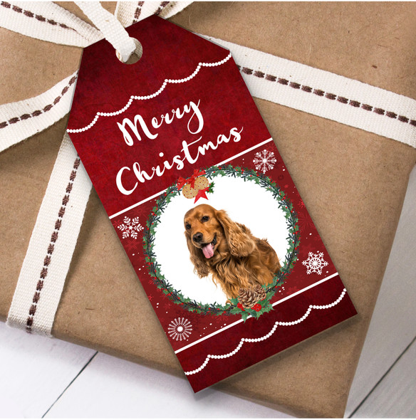 English Cocker Spaniel Dog Christmas Gift Tags