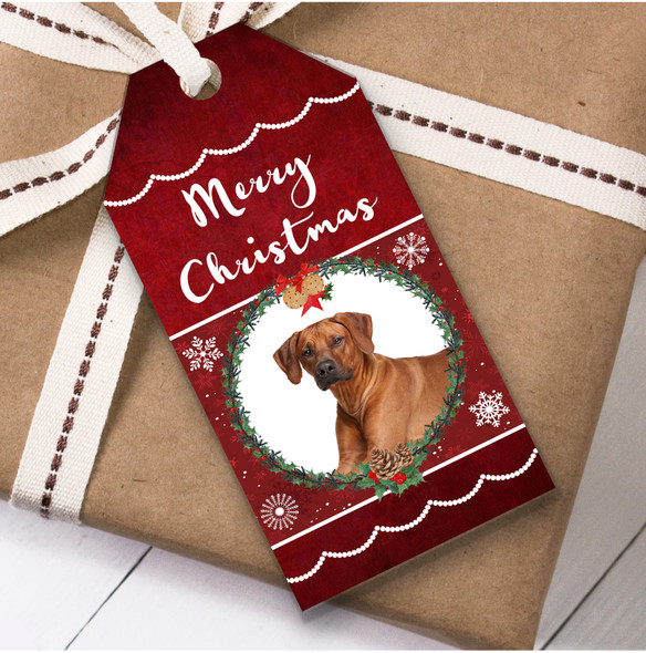 Rhodesian Ridgeback Dog Christmas Gift Tags