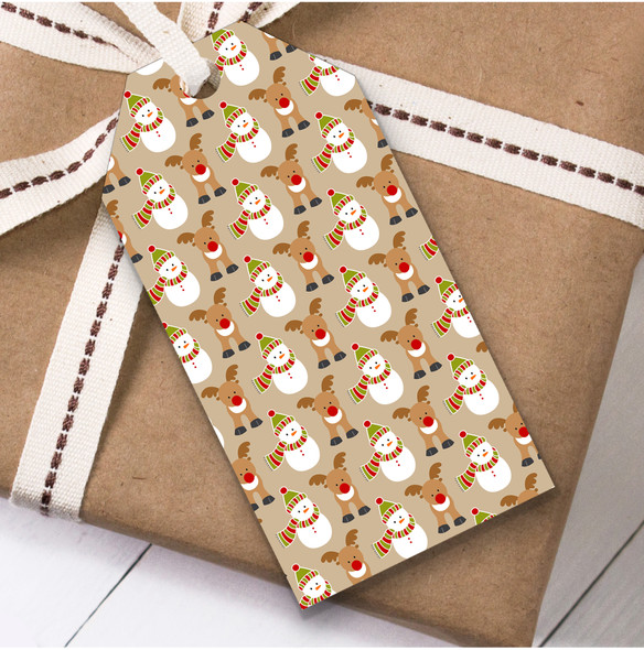 Snowmen And Reindeer Christmas Gift Tags