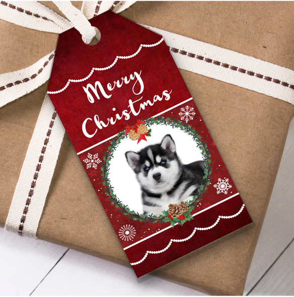 Siberian Husky Dog Christmas Gift Tags