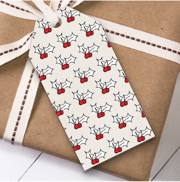 Cute Rustic Holly Christmas Gift Tags