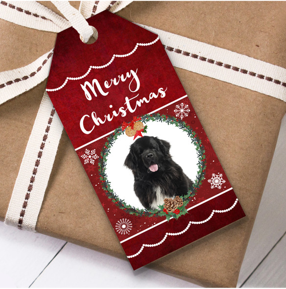 Newfoundland Dog Christmas Gift Tags