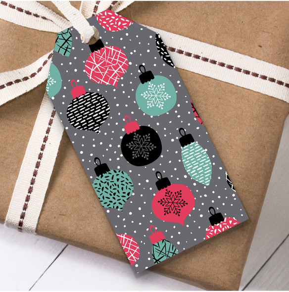 Modern Grey Christmas Gift Tags