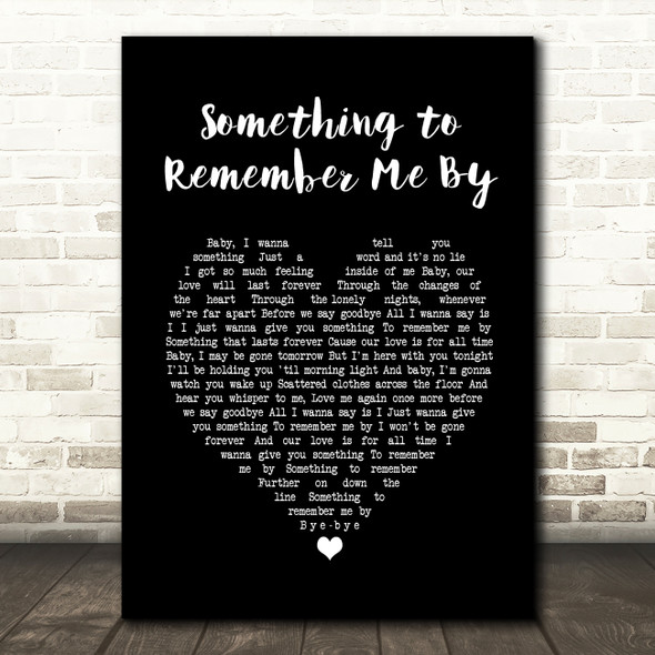 Alice Cooper Something to Remember Me By Black Heart Song Lyric Print