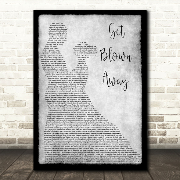 Ocean Colour Scene Get Blown Away Grey Song Lyric Man Lady Dancing Quote Print