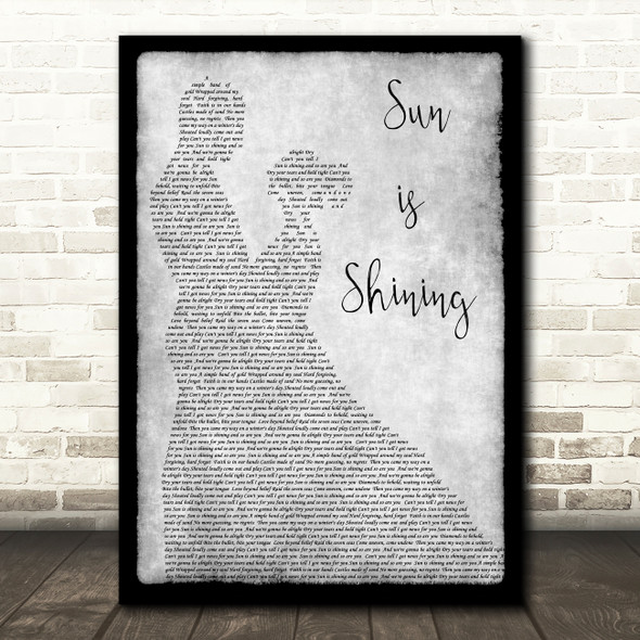 Sun Is Shining Axwell Ingrosso Man Lady Dancing Grey Song Lyric Quote Print