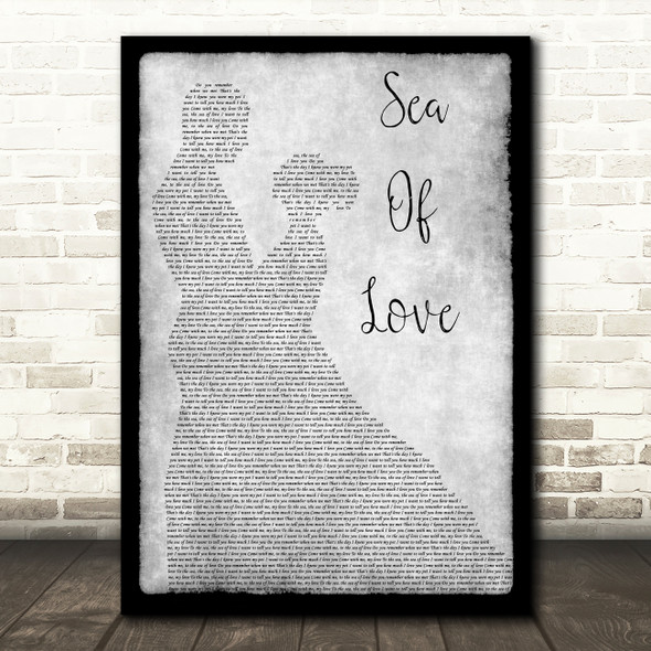 Robert Plant Sea Of Love Grey Man Lady Dancing Song Lyric Print