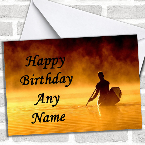 Canoeing Personalized Birthday Card