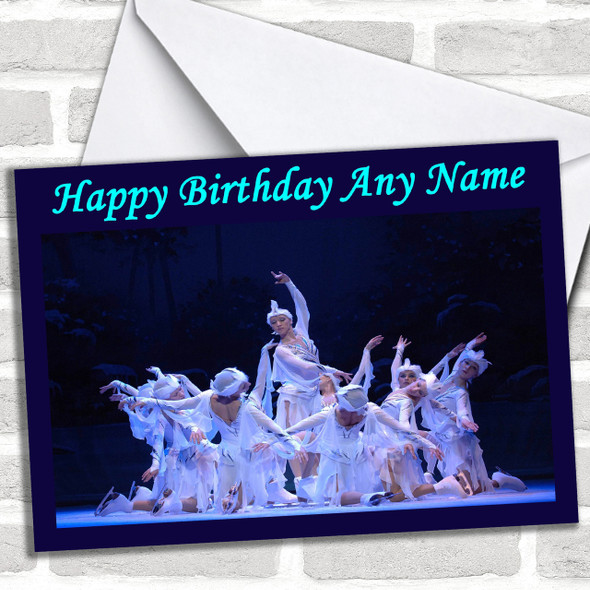 Swan Lake Ballet Personalized Birthday Card