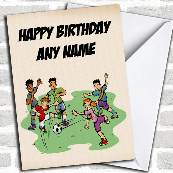 Kids Football Personalized Birthday Card