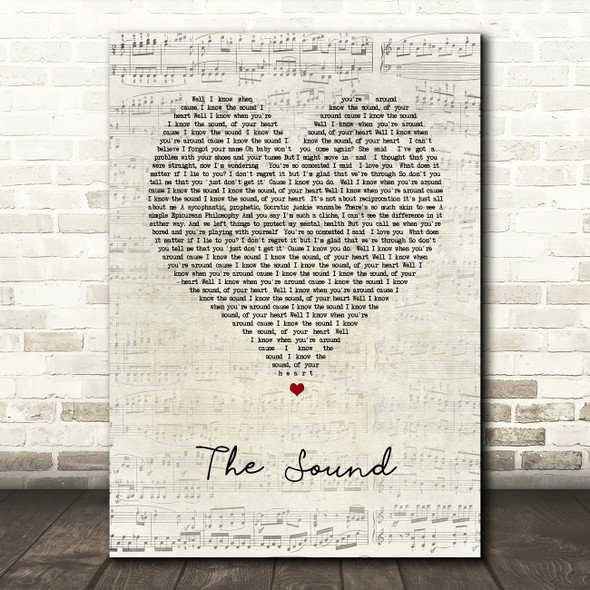 The 1975 The Sound Script Heart Song Lyric Print