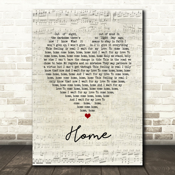 Jack Savoretti Home Script Heart Song Lyric Print