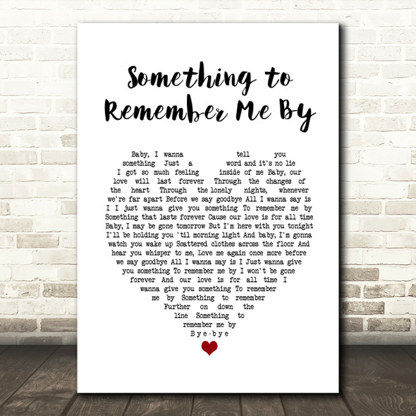 Alice Cooper Something to Remember Me By White Heart Song Lyric Print