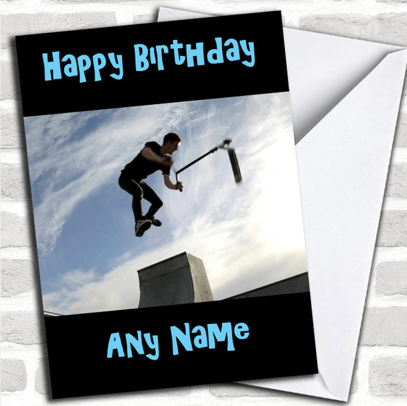 Scooter Personalized Birthday Card