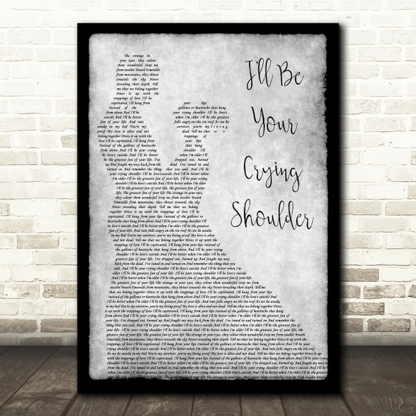 Goo Goo Dolls I'll Be Your Crying Shoulder Grey Man Lady Dancing Song Lyric Quote Music Poster Print