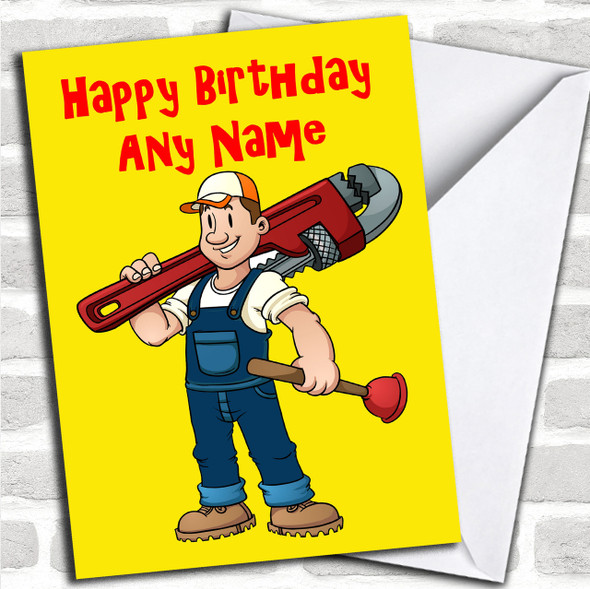 Plumber Personalized Birthday Card