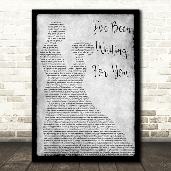 ABBA I've Been Waiting For You Grey Man Lady Dancing Song Lyric Quote Music Poster Print