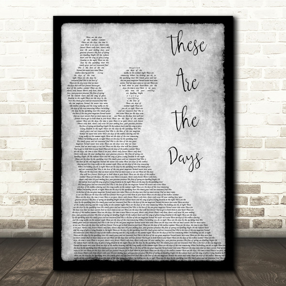 Van Morrison These Are The Days Grey Man Lady Dancing Song Lyric Quote Music Poster Print