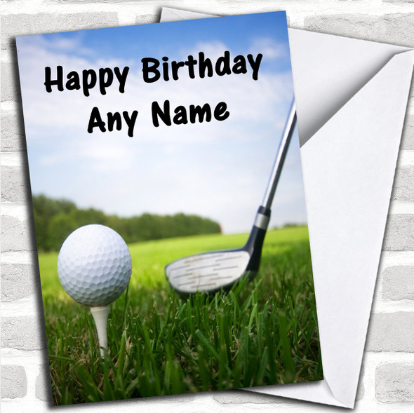 Golf Ball Personalized Birthday Card