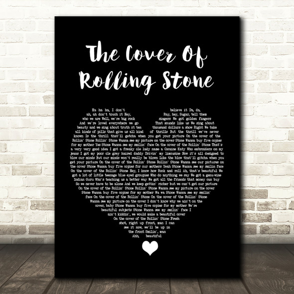 Dr. Hook The Cover Of 'Rolling Stone Black Heart Song Lyric Quote Music Poster Print