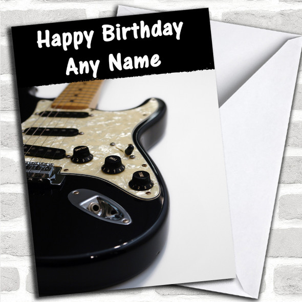 Electric Guitar Personalized Birthday Card
