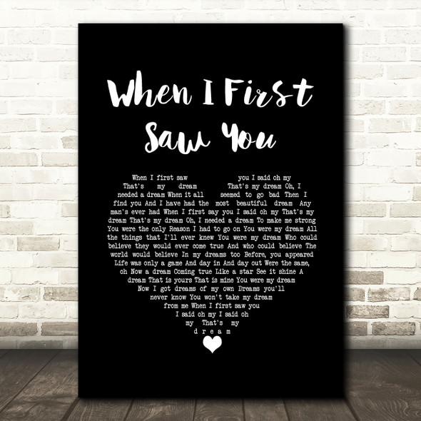 Jamie Foxx Featuring Beyoncé When I First Saw You Black Heart Song Lyric Quote Music Poster Print