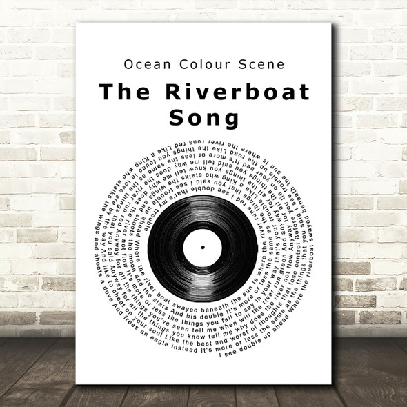 Ocean Colour Scene The Riverboat Song Vinyl Record Song Lyric Quote Music Poster Print