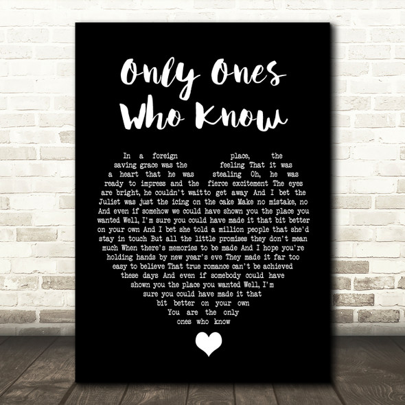 Arctic Monkeys Only Ones Who Know Black Heart Song Lyric Quote Music Poster Print