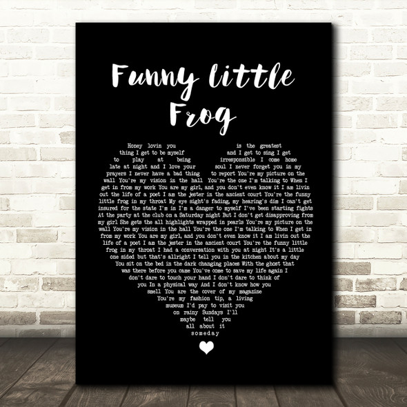 Belle & Sebastian Funny Little Frog Black Heart Song Lyric Quote Music Poster Print