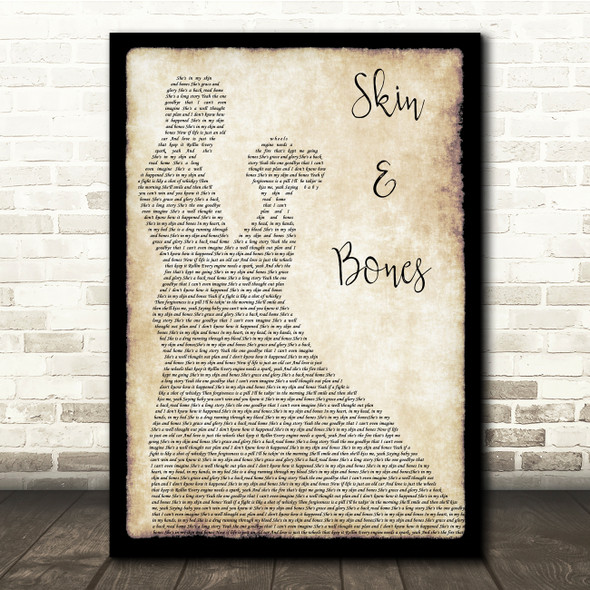 Eli Young Band Skin & Bones Man Lady Dancing Song Lyric Quote Music Poster Print