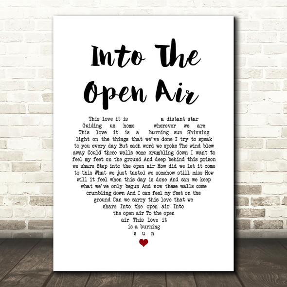 Julie Fowlis Into The Open Air White Heart Song Lyric Quote Music Poster Print
