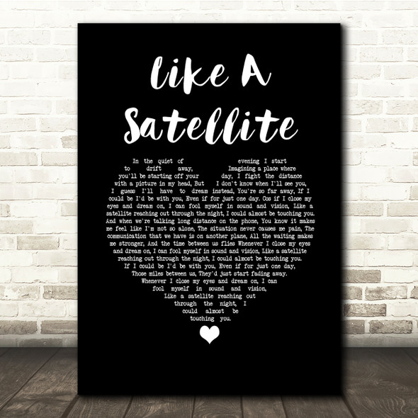 Thunder Like A Satellite Black Heart Song Lyric Quote Music Poster Print