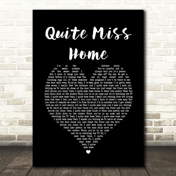 James Arthur Quite Miss Home Black Heart Song Lyric Quote Music Poster Print